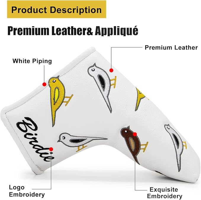 Golf Club Head Covers Birdie Driver Headcovers Fairway Wood Covers Hybrid Cover - Image 3