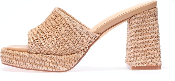 Monrovia Womens Sandals Heels for Women Slide On Block Chunky Platform High by Monrovia