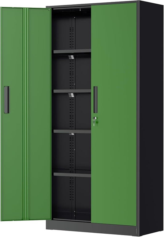 Greenvelly Metal Garage Storage Cabinet, Steel Lockable Storage Cabinet by Greenvelly