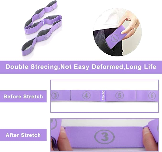 Stretch Strap, Elastic Yoga Stretching Strap, Dance & Gymnastics Exercise and - Image 5
