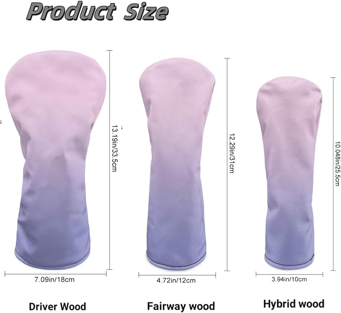 Golf Club Head Covers for Club Protective, Waterproof PU Leather Driver Fairway - Image 7