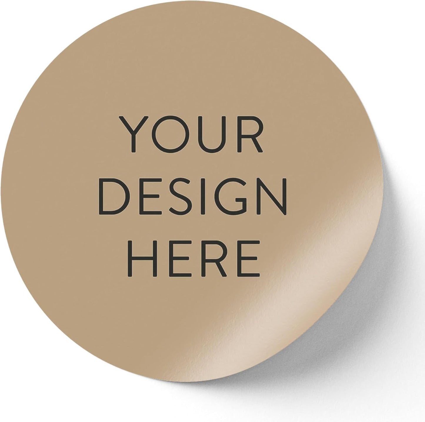 100 Custom Vinyl Stickers - Upload Your own Image, Text, Design, Logo - Personalized Logo Labels for Handmade, Packaging, Bottle, Jars, Candle, Brand Stickers (Brown, 4x4)