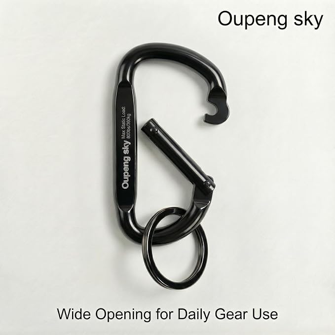 Carabiner Clip - Heavy Duty Carabiners Carabeaner D Ring Shape, Key Chain Clip - Image 3