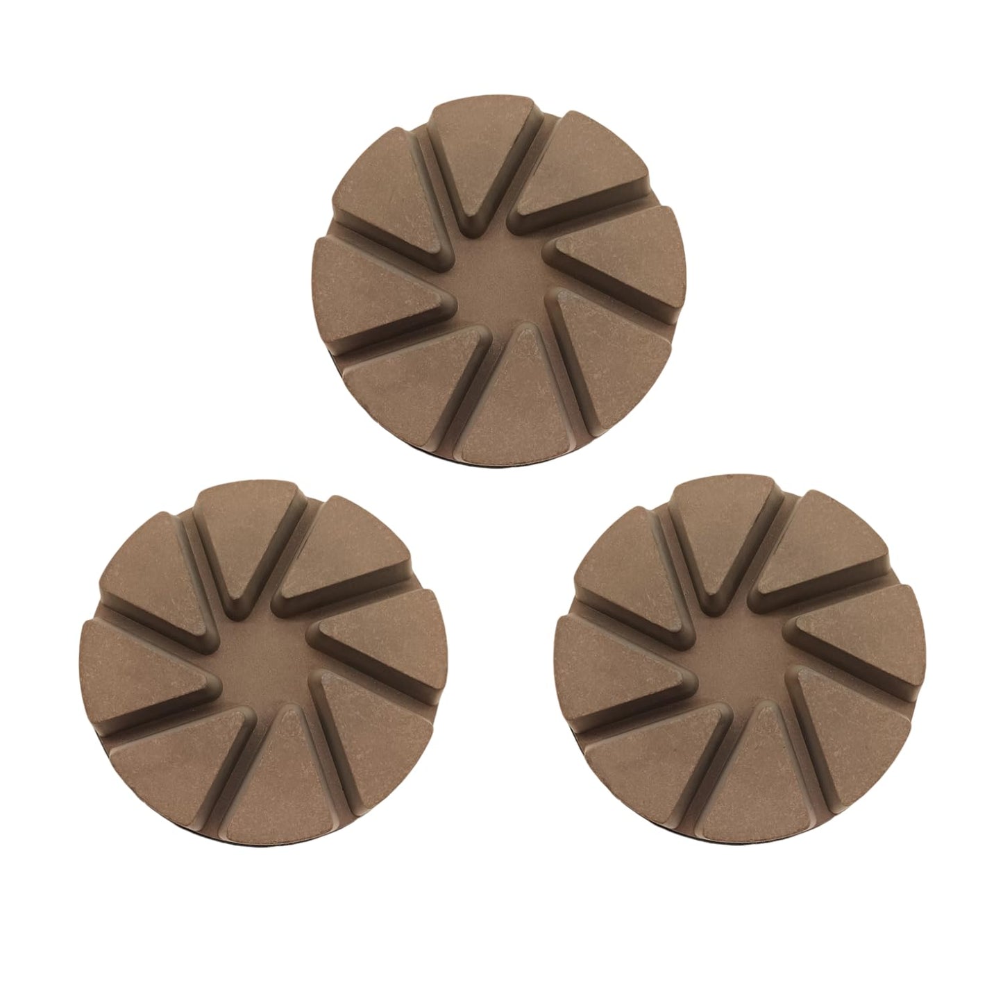 Hybrid Diamond Ceramic Polishing Pucks, Aggressive Concrete Terrazzo Floor Hook n Loop Grinding Pads, 3 Inch Long Using Life Transitional Discs,400# 3PCS