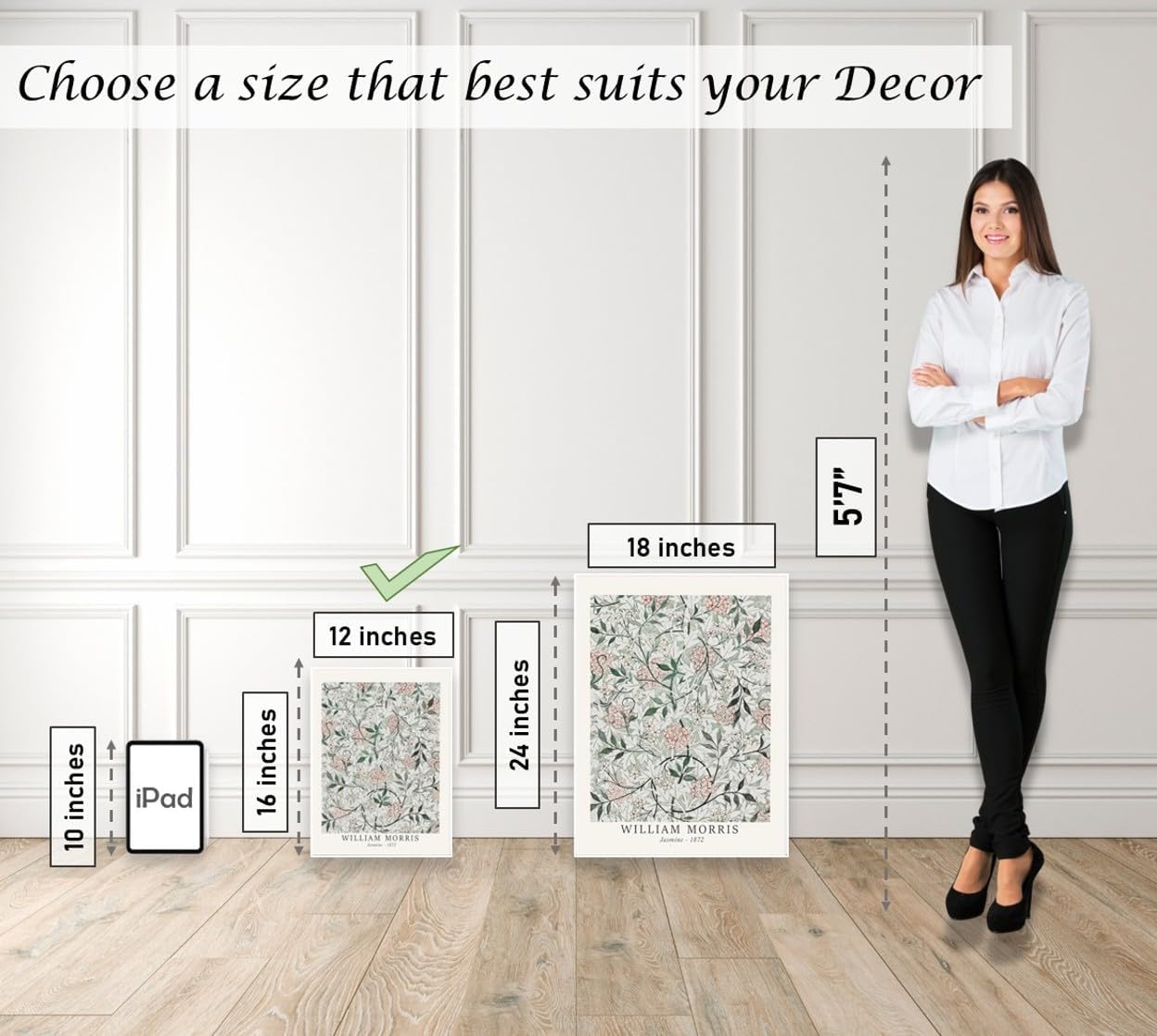 Induslyfe Framed Sage Green Vintage Wall Art Canvas Decor Set of 3, Matisse Wall Art Prints Posters Mid Century Modern Art, Aesthetic Floral Botanical wall art for bedroom, living room, bathroom 12x16