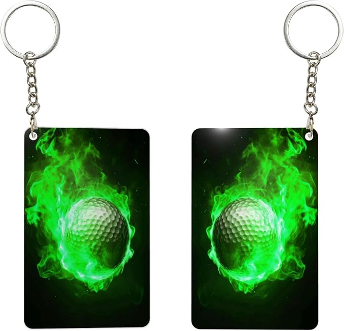 Keychain - Rectangular Acrylic Keychain Daily Key Ring Car Key Fob Holder 2X3 - Image 2