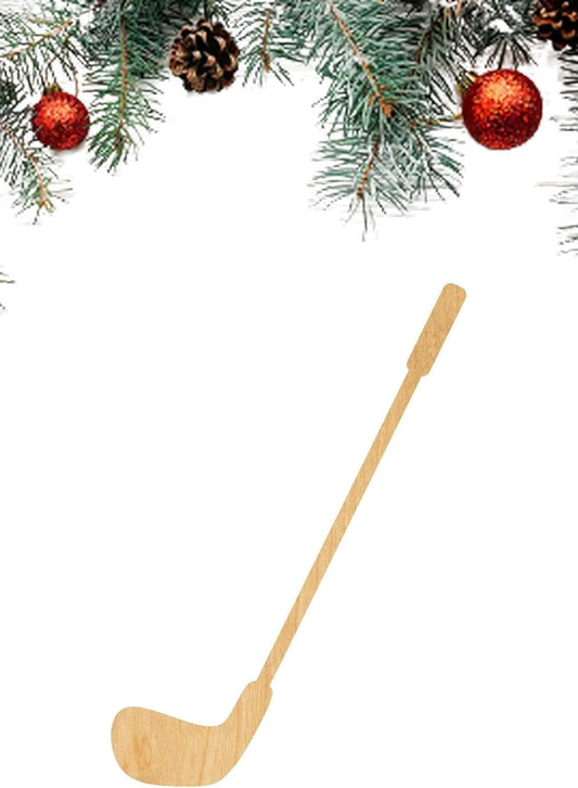 3 Pcs Golf Club Supply 3" Wooden Shape Ornaments Unique Unpainted Smooth Surface Unfinished Laser Cutout Wood Sheets Boards for Crafts 1/8 Inch Thick Plate