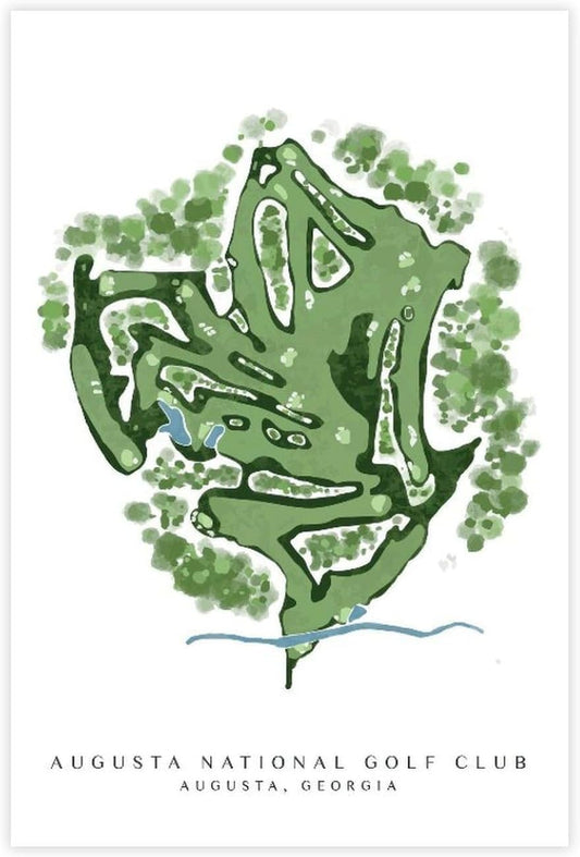 9W Golf Course Poster Green Scenery Decoration Wall Art for Office Living Room Unframe-style 16x24inch(40x60cm)