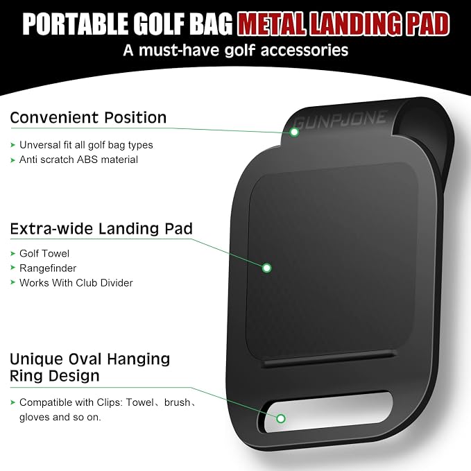 3Pcs Golf Magnetic Landing Pad, Magnetic Golf Towels, Magnetic Rangefinder Strap - Image 6