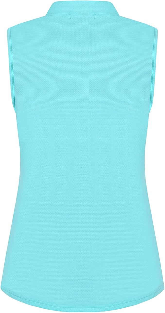 Womens Sleeveless Golf Polo Shirts Lightweight Tennis Sport Tops - Image 2