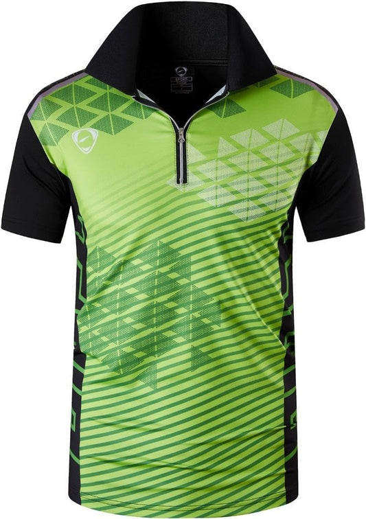 jeansian Men's Sport Outdoor Quick Dry Fit Short Sleeves Polo Tee Shirt Tshirt T-Shirt Tops Golf Tennis Bowling LSL195