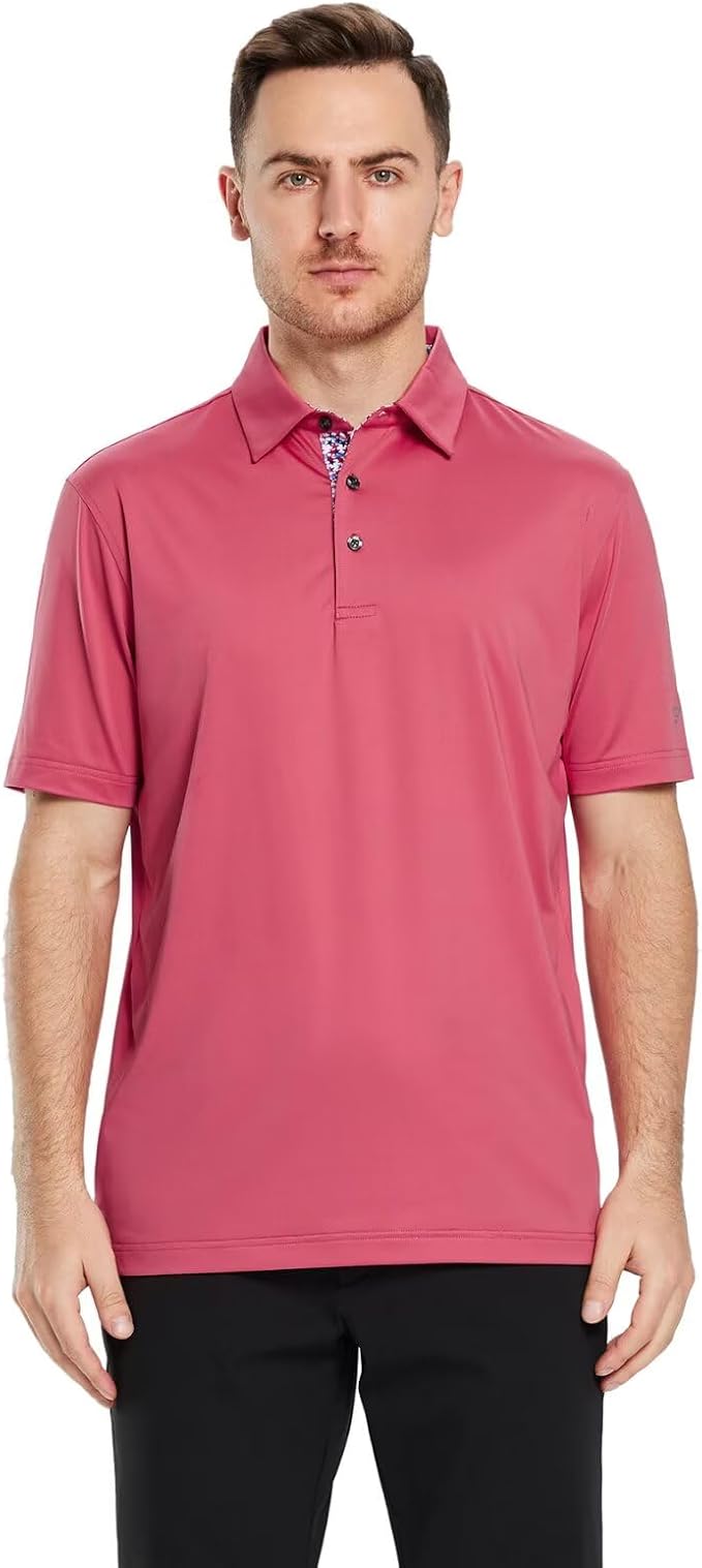 Mens Polo Shirts Short and Long Sleeve Casual Solid Stylish Dry Fit Performance - Image 2