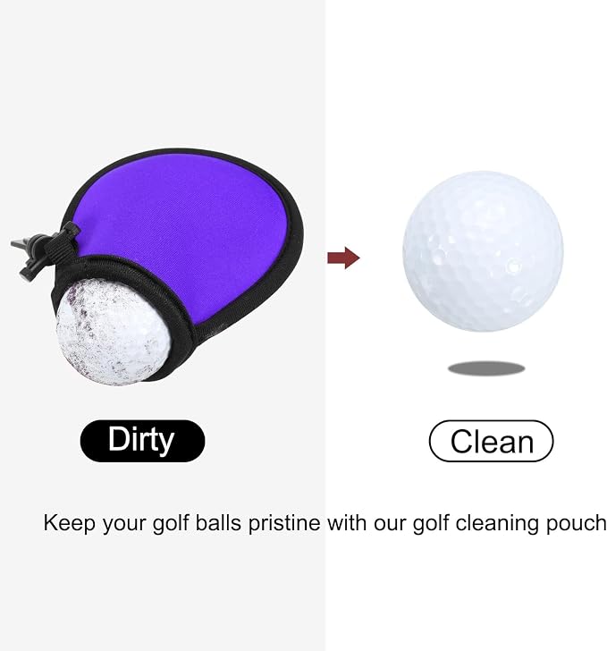 PATIKIL Golf Ball Washer Pouch, Portable Golf Balls Cleaner Pocket Bag - Image 5