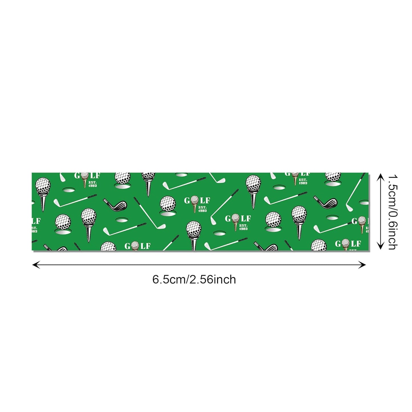 12 Rolls Golf Ball Washi Tape Set - Sports Theme Decorative Paper Tape for Scrapbooking, Journals, Gift Wrapping & DIY Crafts (15mm x 6.5m per Roll)