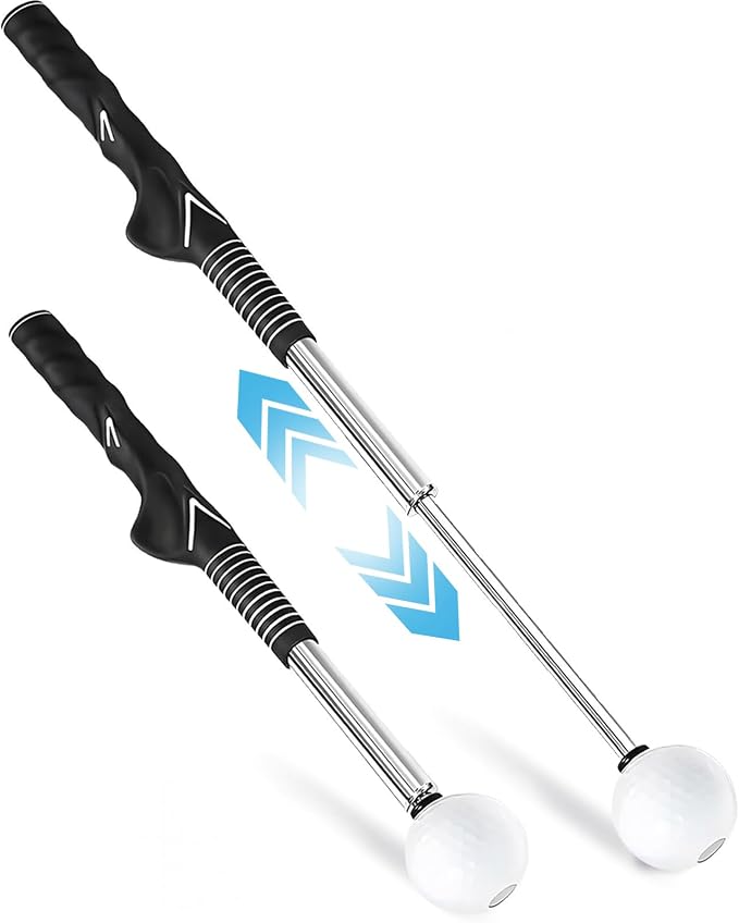 1 Piece Golf Swing Trainer, Retractable Training Aid, Golf Grip Trainer by Unknown