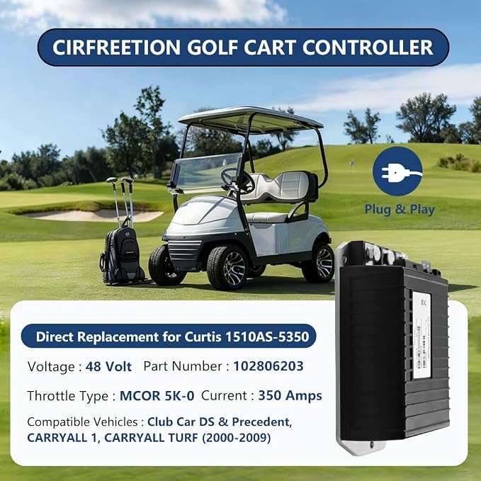 1510AS-5350 Golf Cart Controller, 48V 350A Golf Cart Speed Controller Compatible - Image 2