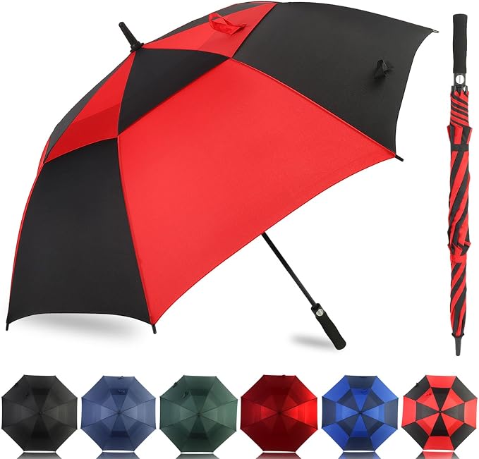 LLanxiry Automatic Open Golf Umbrella 54/62/68/72 Inch, Extra Large Windproof by LLanxiry