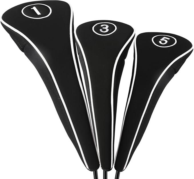 Golf Club Head Covers with Zipper by LONGCHAO