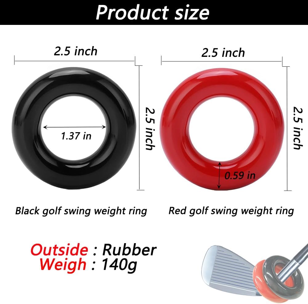 2 PCS Golf Swing Weight Ring and 10 PCS Golf Lead Tape.Golf Club Head Weight Device and Golf Weight Lead Strap are Used for Golf Club Swing and Weight Adjustment Training.