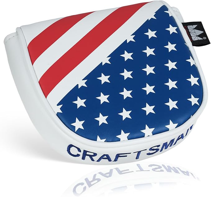 Craftsman Golf Leather Black Mallet Putter Headcover Head Cover Protector Case by CRAFTSMANGOLF