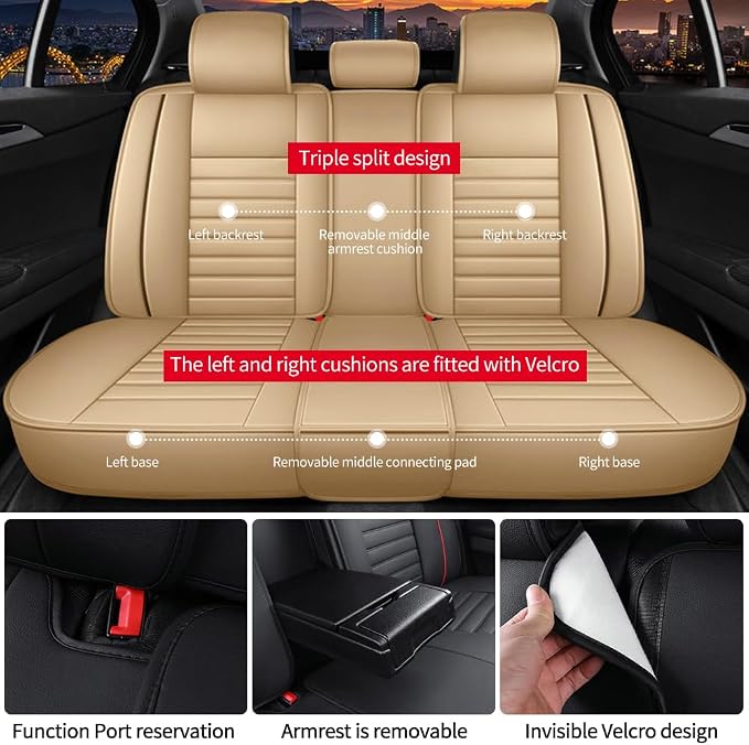Leather Car Seat Covers for Volkswagen Golf Alltrack 2017-2019, Car Seat Covers - Image 4