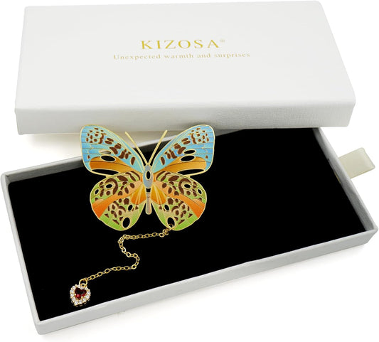 Butterfly Bookmarks for Women,Metal Bookmark,Unique Gifts Book Markers for Women Book Lovers,Teacher Appreciation Gifts,Valentine Mother's Day Christmas New Year Birthday Gift (03-Spotted)