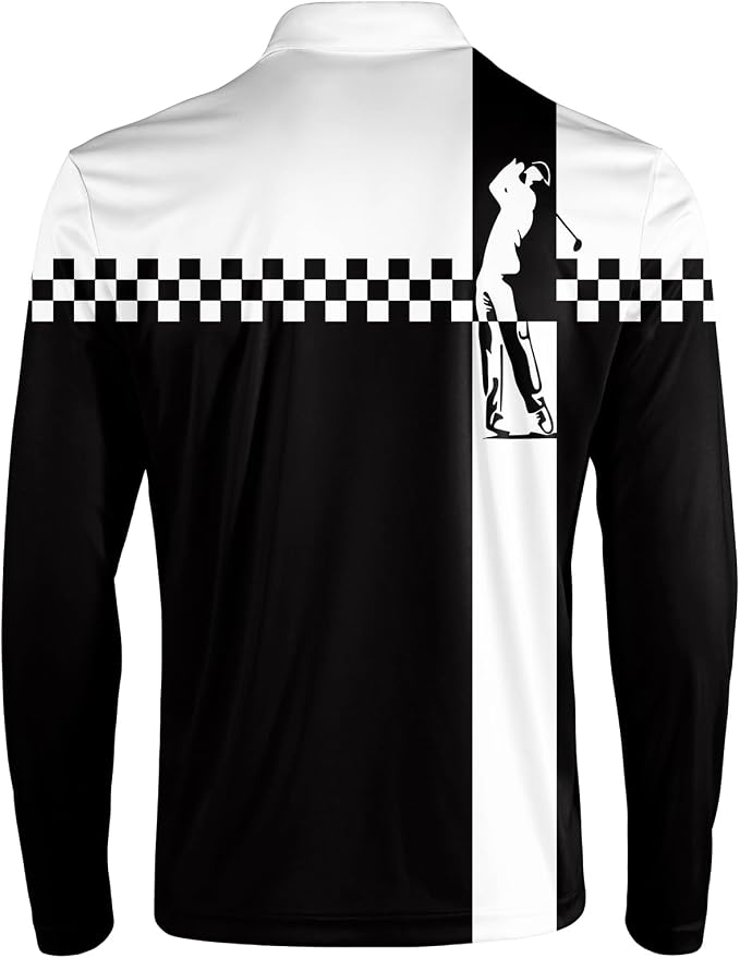 Men's Long Sleeve Golf Shirt Quick Dry 3 Button Work Fishing Outdoor Casual - Image 4