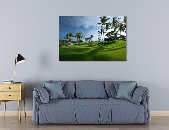 Hawaiian Golf Course Wall Art for Living Room Bedroom Bathroom Home Decorations - Image 3
