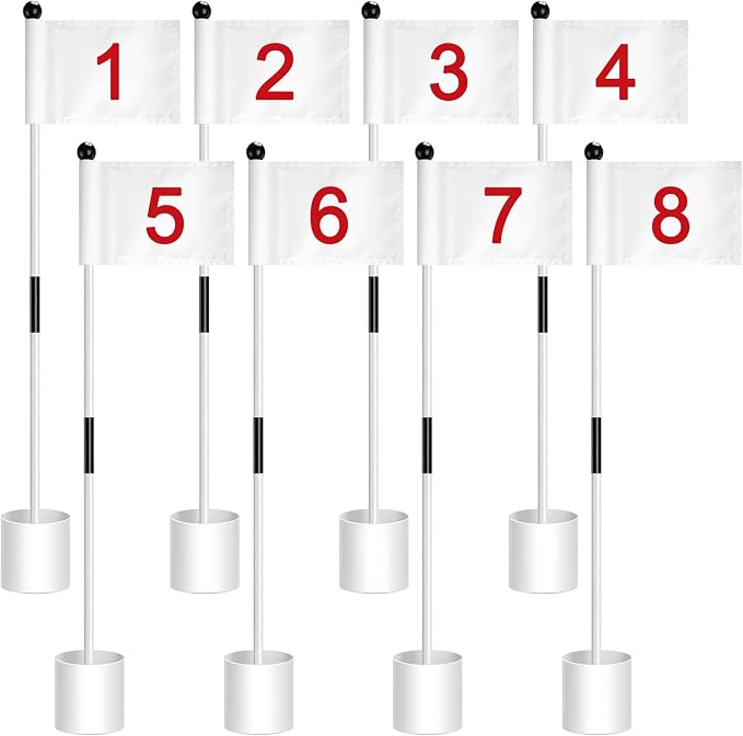 Hungdao 10 Set Golf Flagstick Mini Putting Green Flag by Hungdao