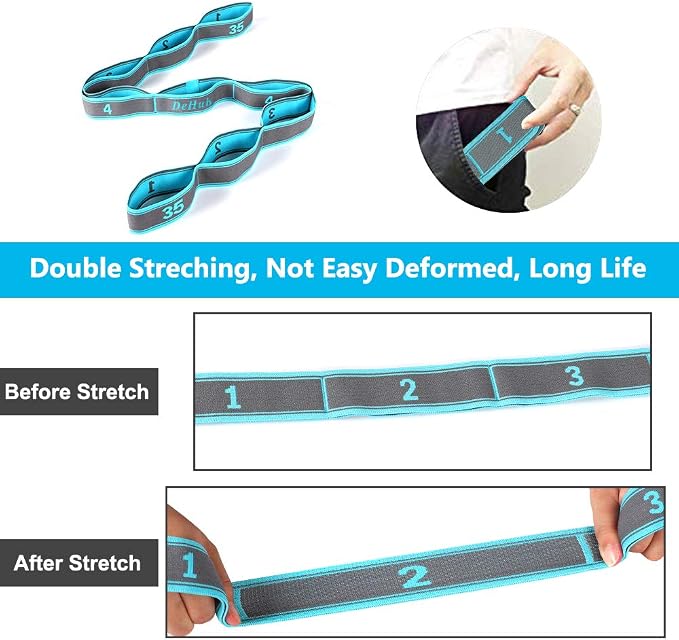 Stretch Strap, Elastic Yoga Stretching Strap, Dance & Gymnastics Exercise and - Image 3