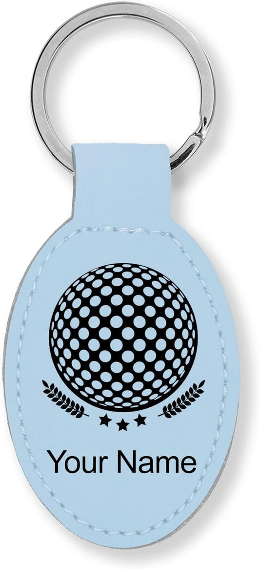 LaserGram Oval Keychain, Golf Ball, Personalized Engraving Included by LaserGramCustomEngravedGifts