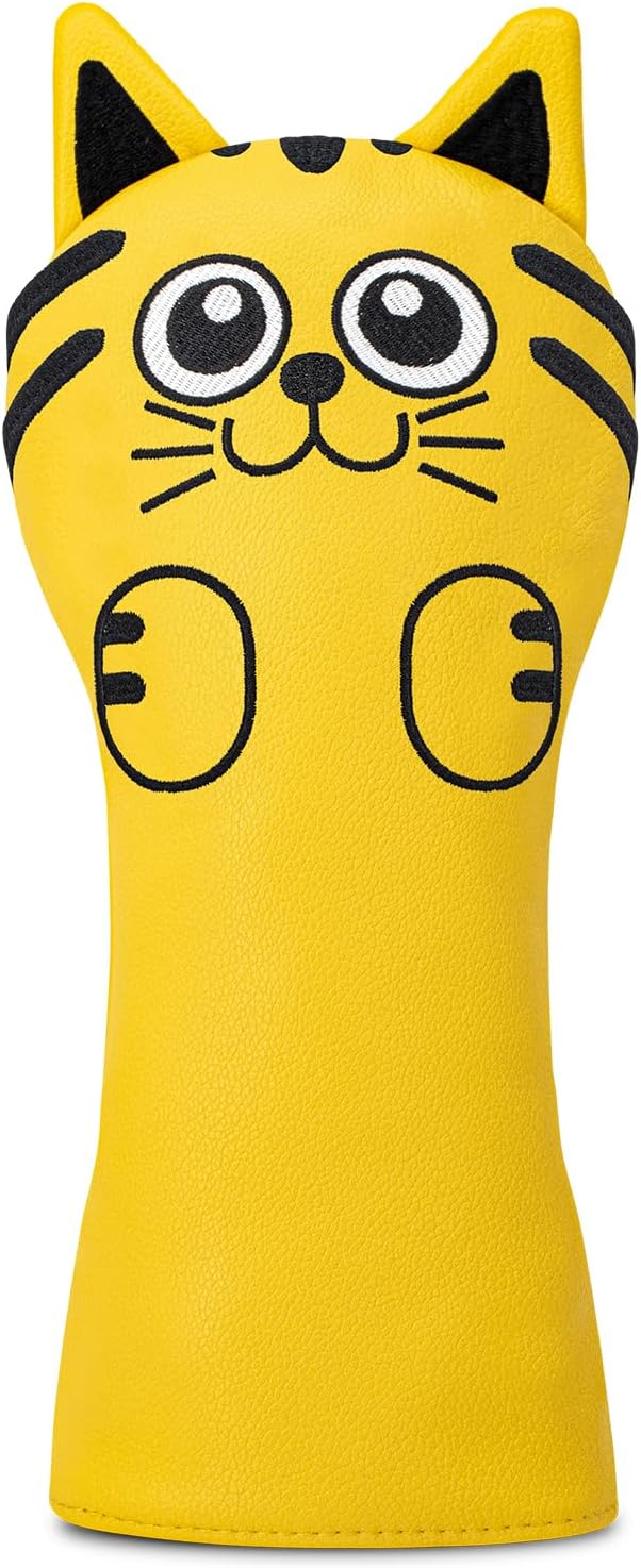 Golf Kitty Head Cover Golf Club White Leather Headcovers 1pc/4pcs Set Fits by Unknown