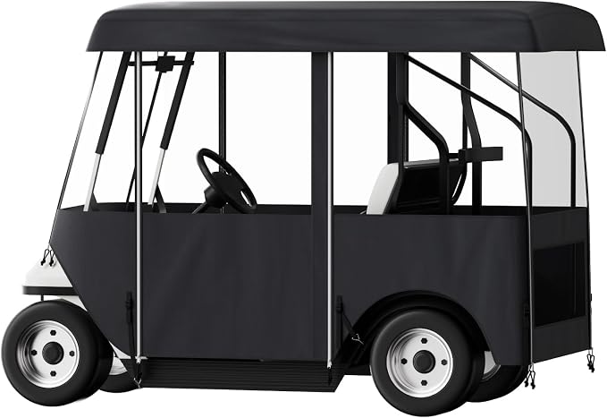 Happybuy Golf Cart Enclosure, 4-Person Golf Cart Cover, 4-Sided Fairway Deluxe - Image 9