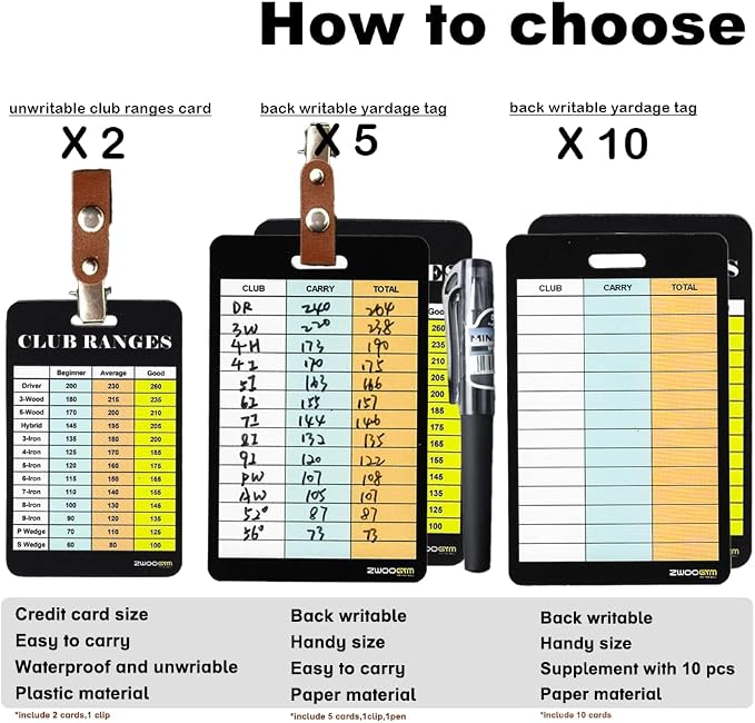 Golf Club Distance Range Cards - Image 3