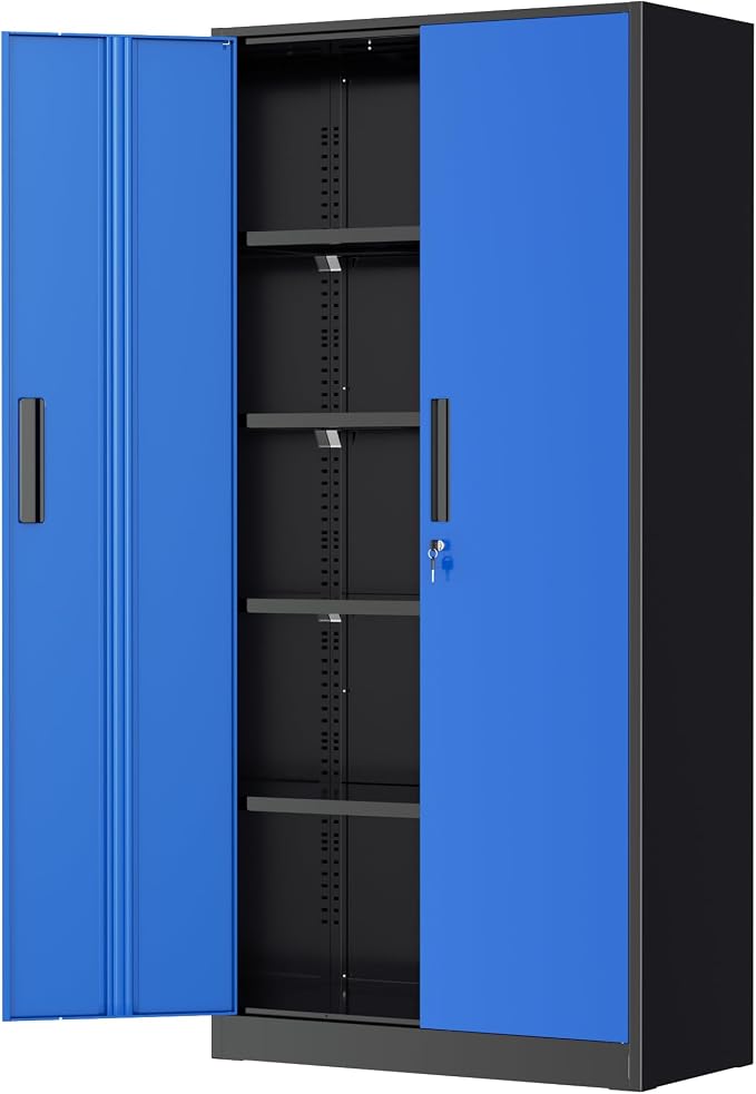 Greenvelly Metal Garage Storage Cabinet, Tall Cabinets by Greenvelly