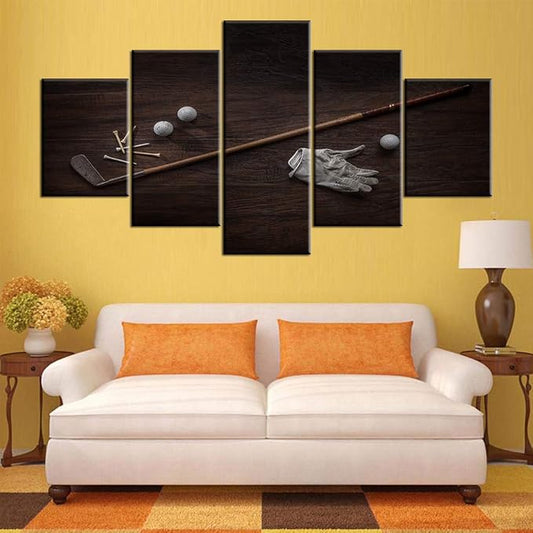 House Decorations Living Room Vintage Golf Club Pictures White Ball Paintings 5 by TUMOVO
