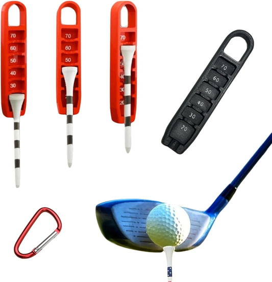 Golf Tee Elevator Golf Tee Height Adjuster, 20-70mm Precision, Portable 3D Printed Tee Setter for Accurate Placement and Game Performance