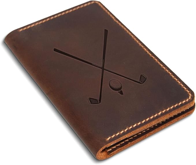 Personalized Leather Golf Scorecard & Yardage Book Holder, Personalized Golf by Turbosnail