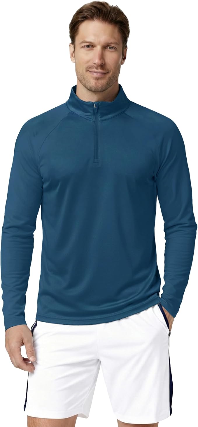Boladeci Men's UPF 50+ Sun Shirts 1/4 Zip Long Sleeve SPF UV Protection - Image 2