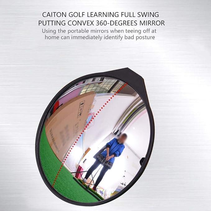 Golf Practice Mirror, 360 Degrees Golf Putting Alignment Mirror Convex - Image 4