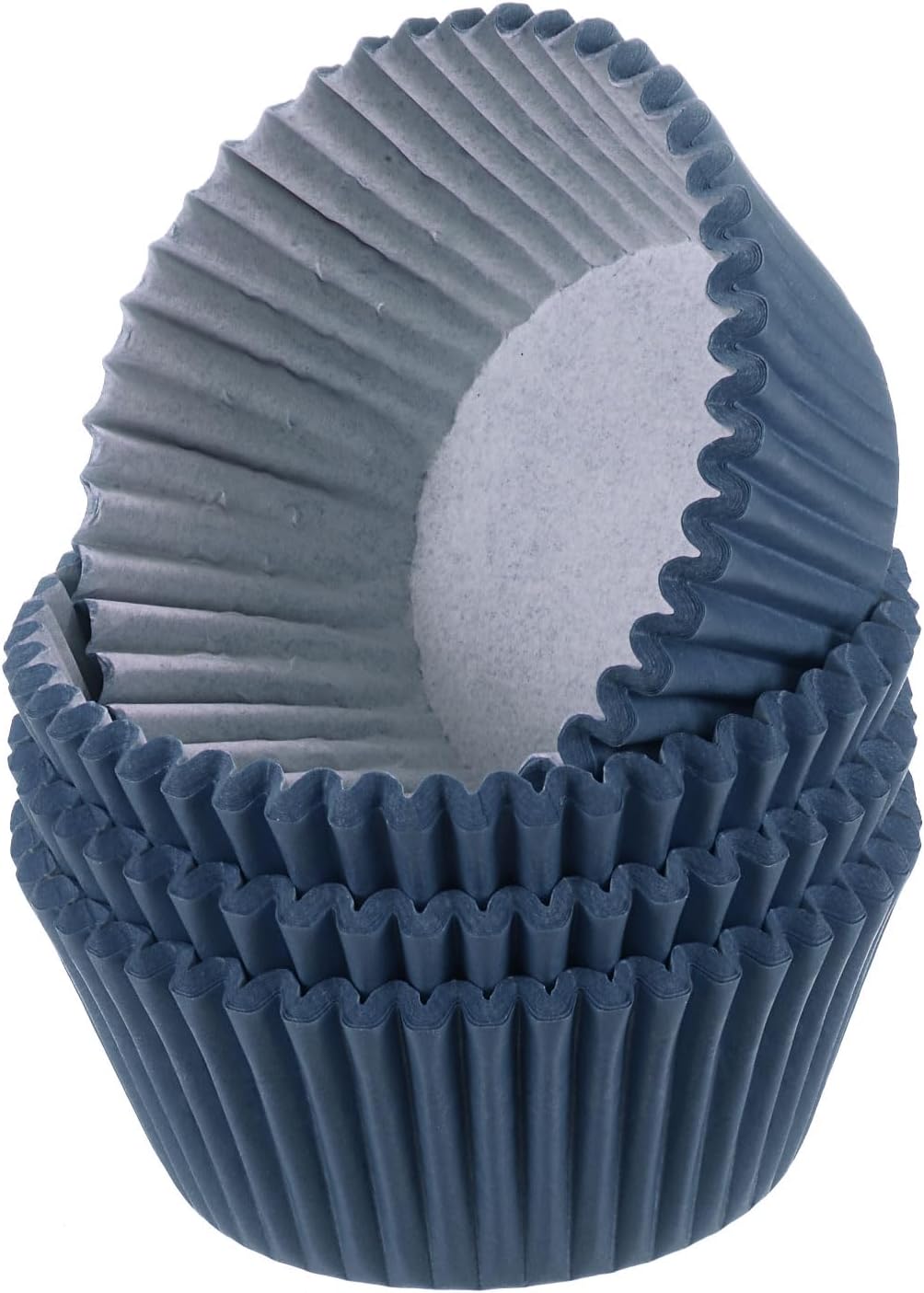 HARFINGTON 100 Count Cupcake Liners Dark Blue Cupcake Cups Standard Size Muffins Liners Papers Baking Cups Wrappers Greaseproof for Party Wedding Birthday