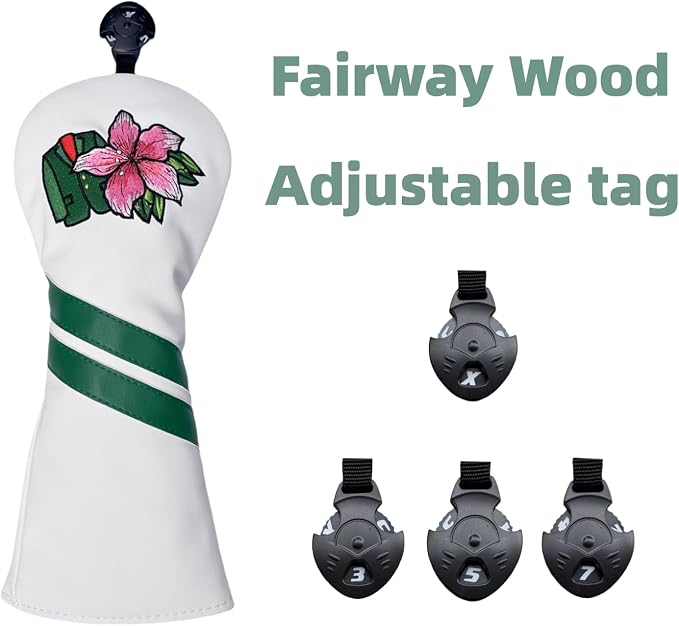 Premium PU Leather Driver Cover, Fairway Wood & Hybrid Covers - Image 4