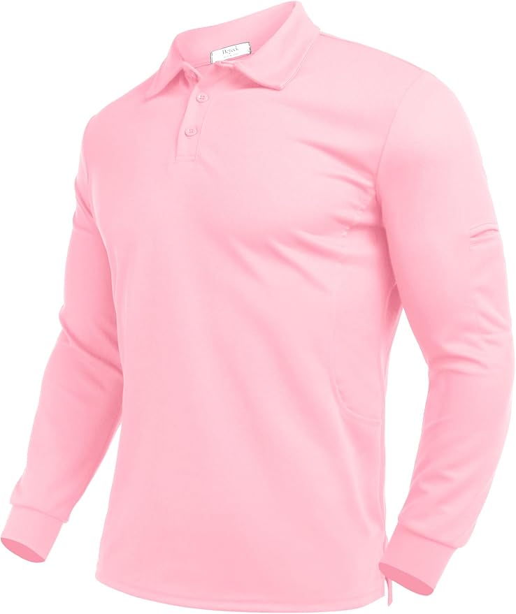 Deyeek Men's Polo Shirts Long Sleeve Golf Polo Shirts by Deyeek