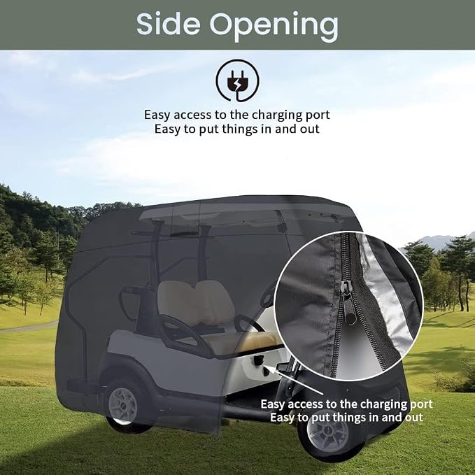 Golf Cart Cover 2/4/6 Passenger, Waterproof Golf Cart Rain Covers, Heavy-Duty - Image 5