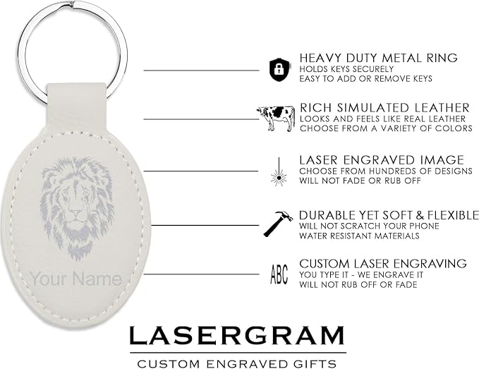 LaserGram Oval Keychain, Off Road Racer, Personalized Engraving Included - Image 4
