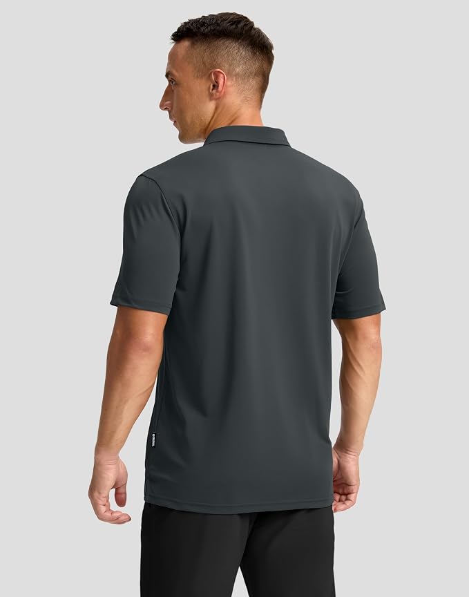 Men's Golf Shirts Dry Fit Moisture Wicking Performance Short Sleeve Collared - Image 3