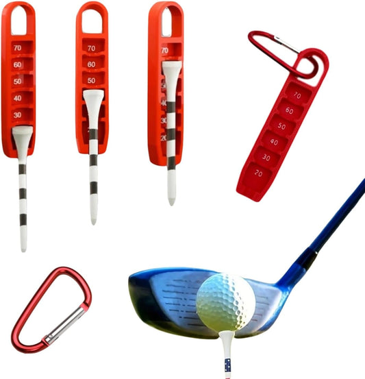 Golf Tee Elevator Golf Tee Height Adjuster, 20-70mm Precision, Portable 3D Printed Tee Setter for Accurate Placement and Game Performance