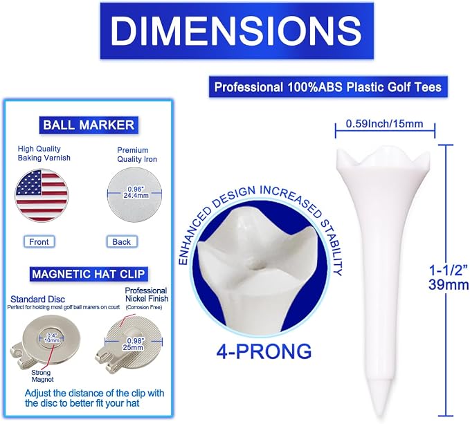 1 1/2'' Plastic Golf Tees – Short Tees - Image 2