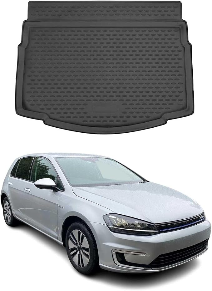 OMAC Cargo Mats Liner for VW e-Golf 2015-2019 Rear Trunk Waterproof TPE Black by OMAC