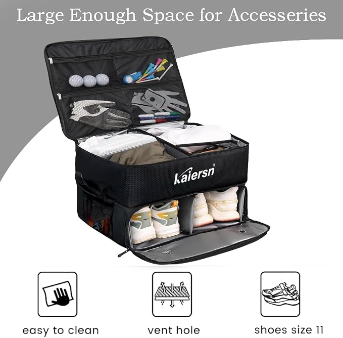 2 Layer Golf Trunk Organizer, Waterproof Car Golf Locker - Image 3